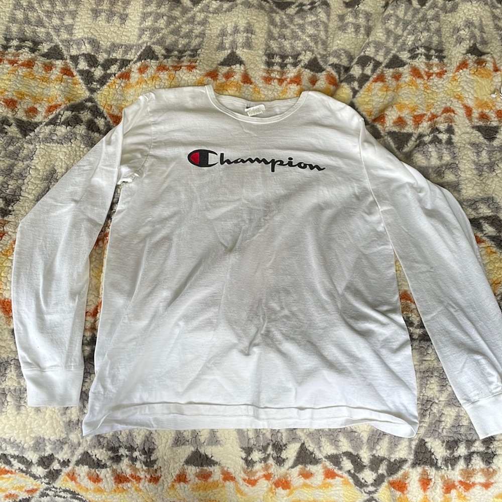White champion long sleeve